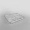 Somoplast 4 Compartment Clear Hinged Rectangular Container