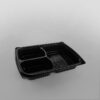 Somoplast Black 3 Compartment Microwavable Take Away Container