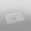 Somoplast Clear 3comp Microwavable Lid For Black 3 Compartment Microwavable Take Away Container Alternative Design [1000cc]