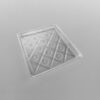 Plastic Square Premium Serving Tray Clear