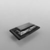 GPI Black Rectangular Sushi Tray & Lids [170mm x 105mm]