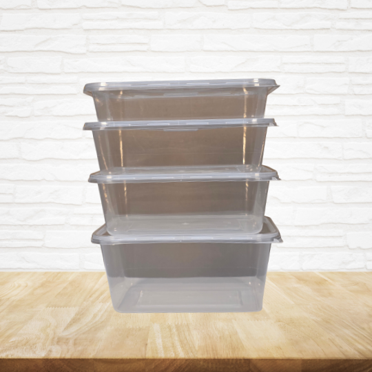M/W Container with Lid Heavy/SATCO/ECO - Clear & Black