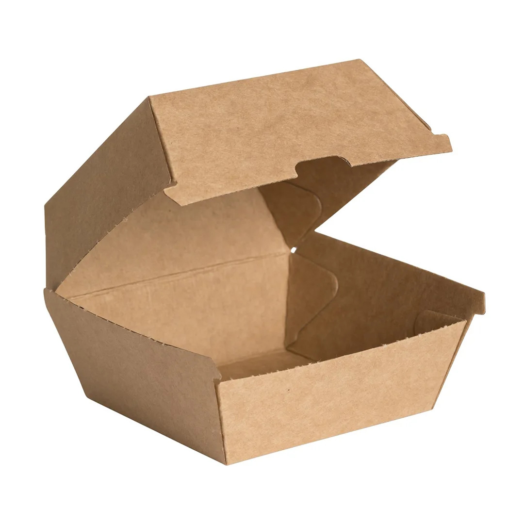 Kraft Corrugated Burger Box