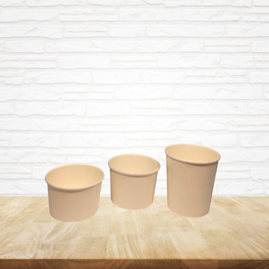 White Soup Containers