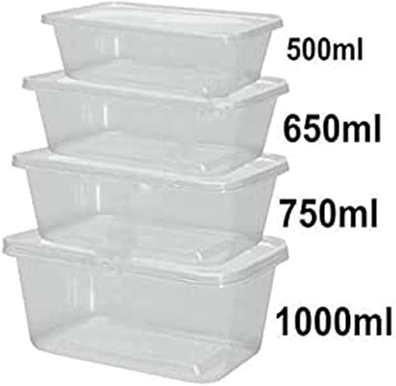 M/W Container with Lid Heavy/SATCO/ECO – Clear & Black